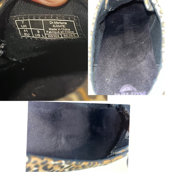 Dr. Marten Aldgate Leopard Print Lace Up Shoes Size 9 - Picture 14 of 14